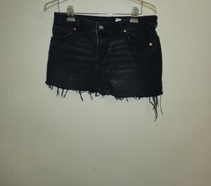 H & M's Divided Black Frayed Hem Short Shorts
